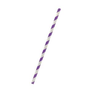 Paper Straw Regular-Purple Stripe 2500pc/ctn