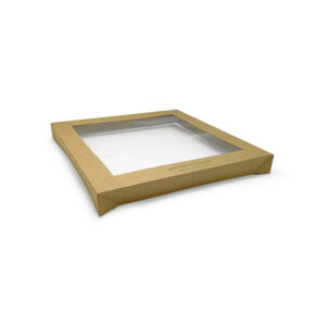Square Catering Tray Lid – Medium-PLA Window 100/CTN