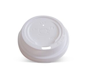 Plastic Lid- 6/8/10 oz Hot&Cold /White 1000pc/ctn